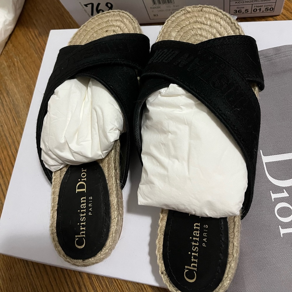 Dior Espadrille Slides View 5